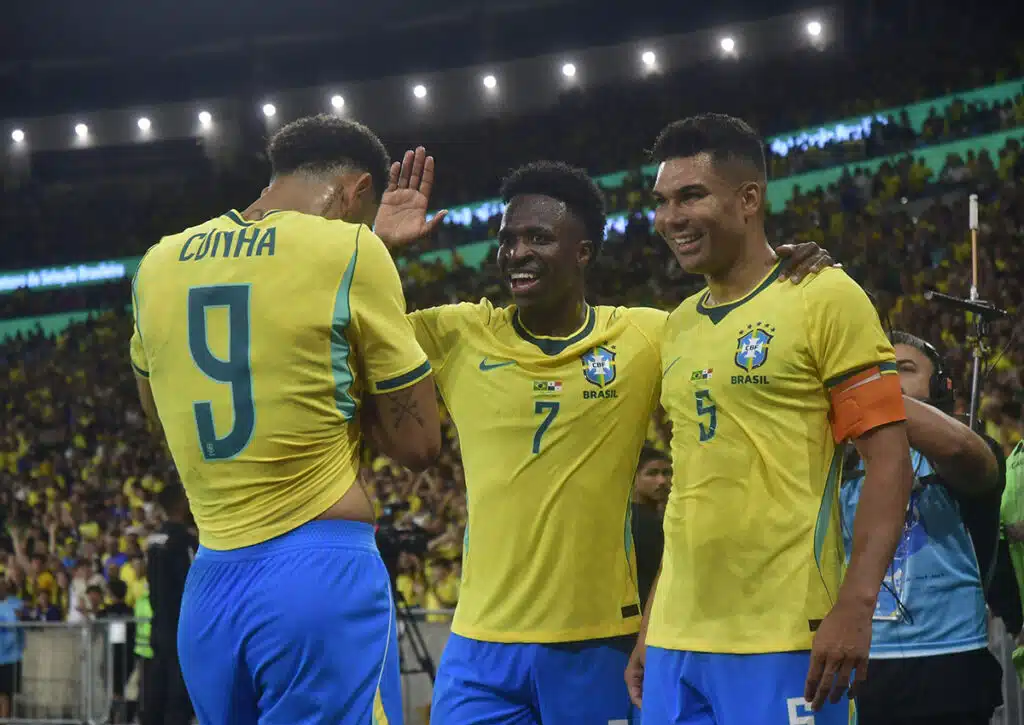 Welche Rolle Brasilien bei der WM 2026 spielen kann, hängt nicht nur von Vinicius Junior, Neymar und Co. ab, sondern auch von der Defensive. (© SPP Sport Press Photo. / Alamy Live News) Brasilien WM 2026