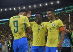 Welche Rolle Brasilien bei der WM 2026 spielen kann, hängt nicht nur von Vinicius Junior, Neymar und Co. ab, sondern auch von der Defensive. (© SPP Sport Press Photo. / Alamy Live News) Brasilien WM 2026