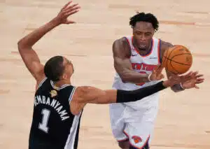 Gleichen Wemby und seine SA Spurs in Game 4 der NBA Finals gegen die NY Knicks aus? (Associated Press/Alamy Live News) Gleichen Wemby und seine SA Spurs in Game 4 der NBA Finals gegen die NY Knicks aus?