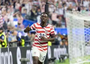 Feiern die USA (im Bild: Folarin Balogun) gegen Australien direkt den zweiten Sieg bei der Heim-WM? (© Associated Press / Alamy Stock Photo) USA Australien Tipp