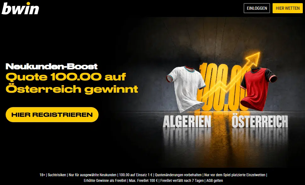 bwin WM Quoten Boost Algerien - Österreich