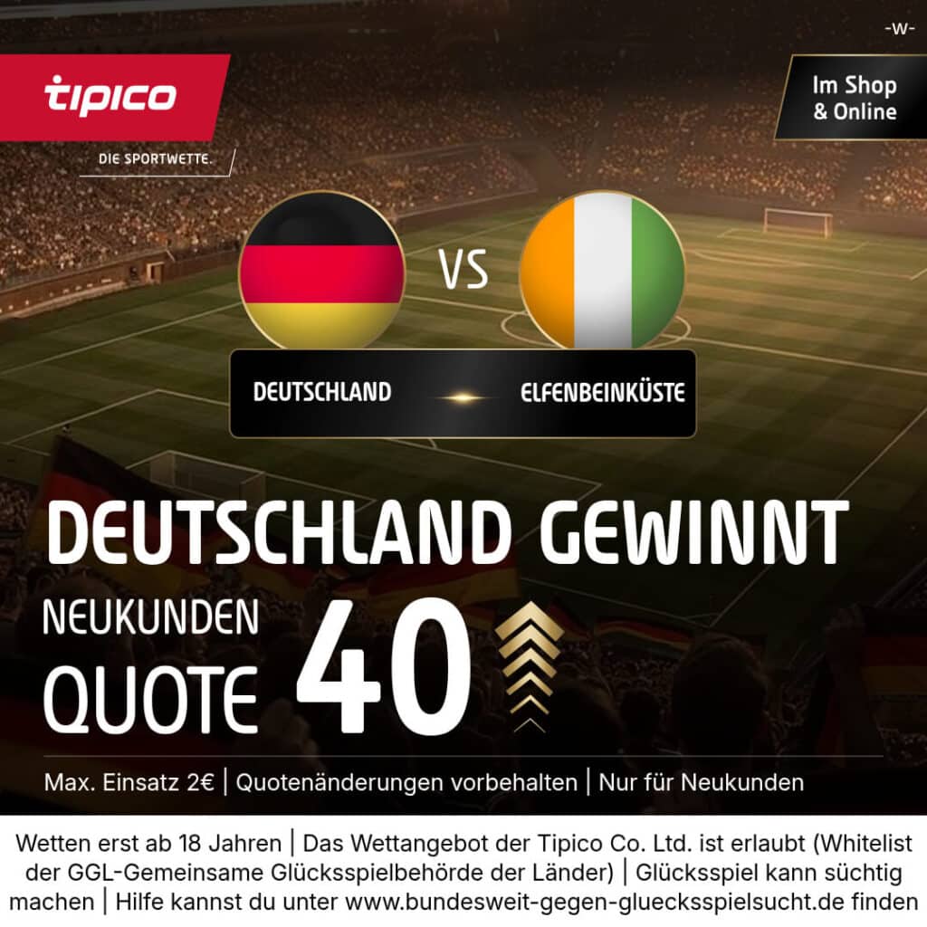 Tipico Quoten Boost Deutschland Elfenbeinküste
