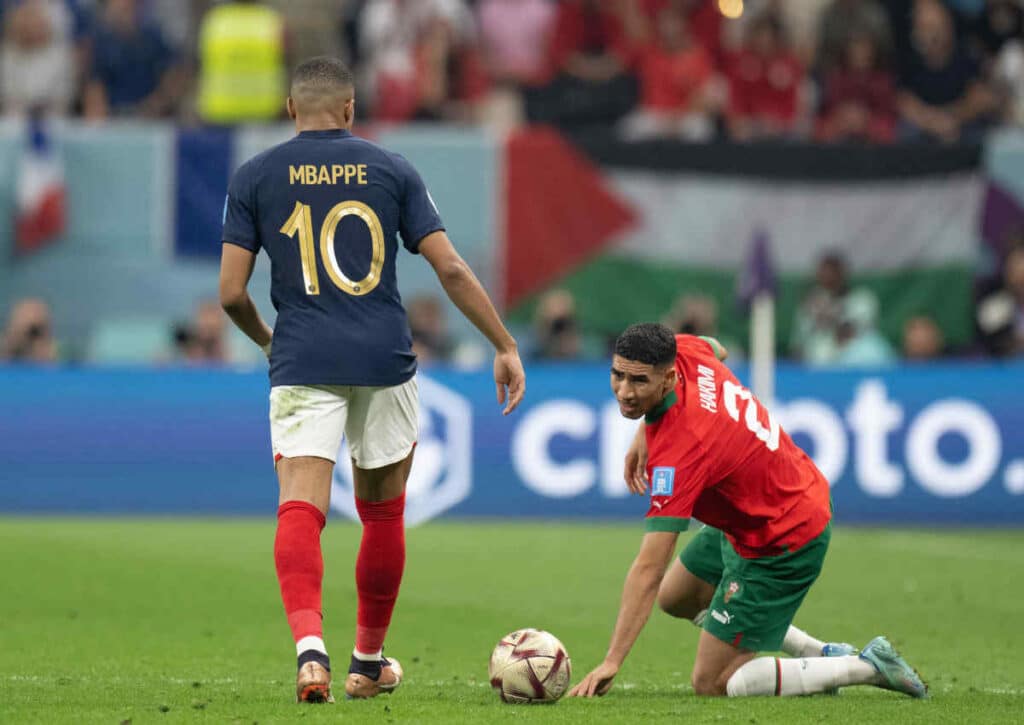 Die KI traut Marokko gegen Frankreich die Überraschung zu. (© ZUMA Press, Inc. / Alamy Stock Photo) Die KI traut Marokko gegen Frankreich die Überraschung zu.