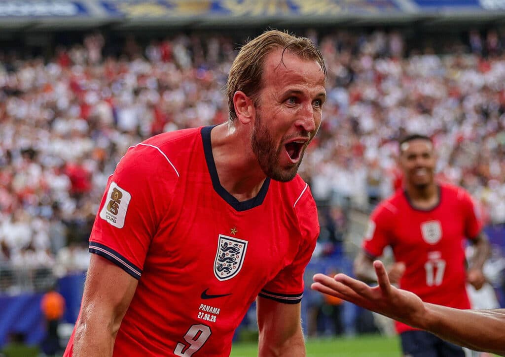 Bei den WM Tipps heute wollen Kane (im Bild) und England die Haaland-Show beenden! (© Associated Press / Alamy Stock Photo) WM Tipps heute 11.07.2026