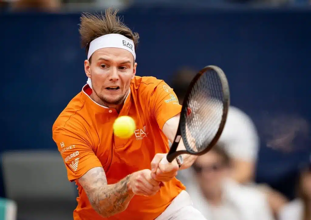 Verteidigt Alexander Bublik (im Bild) gegen Quentin Halys im Finale der Austrian Open erfolgreich seinen Titel? (© Associated Press / Alamy Stock Photo) Alexander Bublik Quentin Halys Tipp